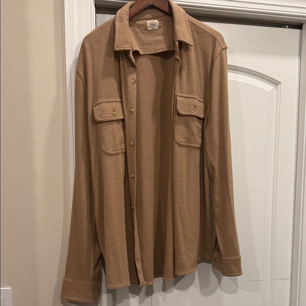 Faherty Beige Textured Shirt